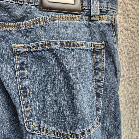 Hugo Boss Jeans Men's 34 X 34 Blue Denim High Rise Straight Leg Pockets Zip Fly - Picture 11 of 16